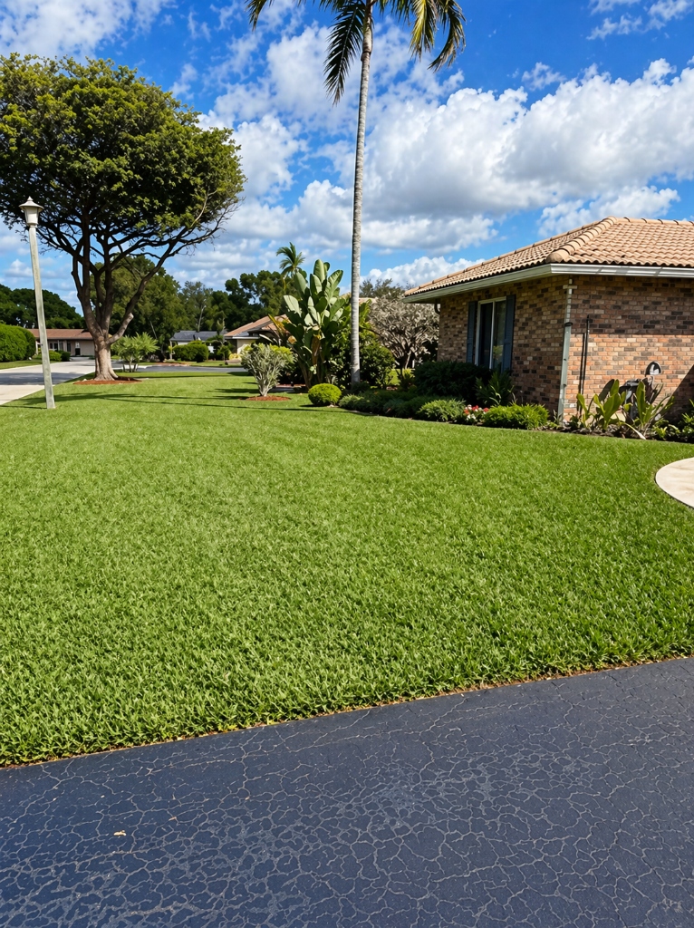 Beautiful residential yard maintenance and trimming