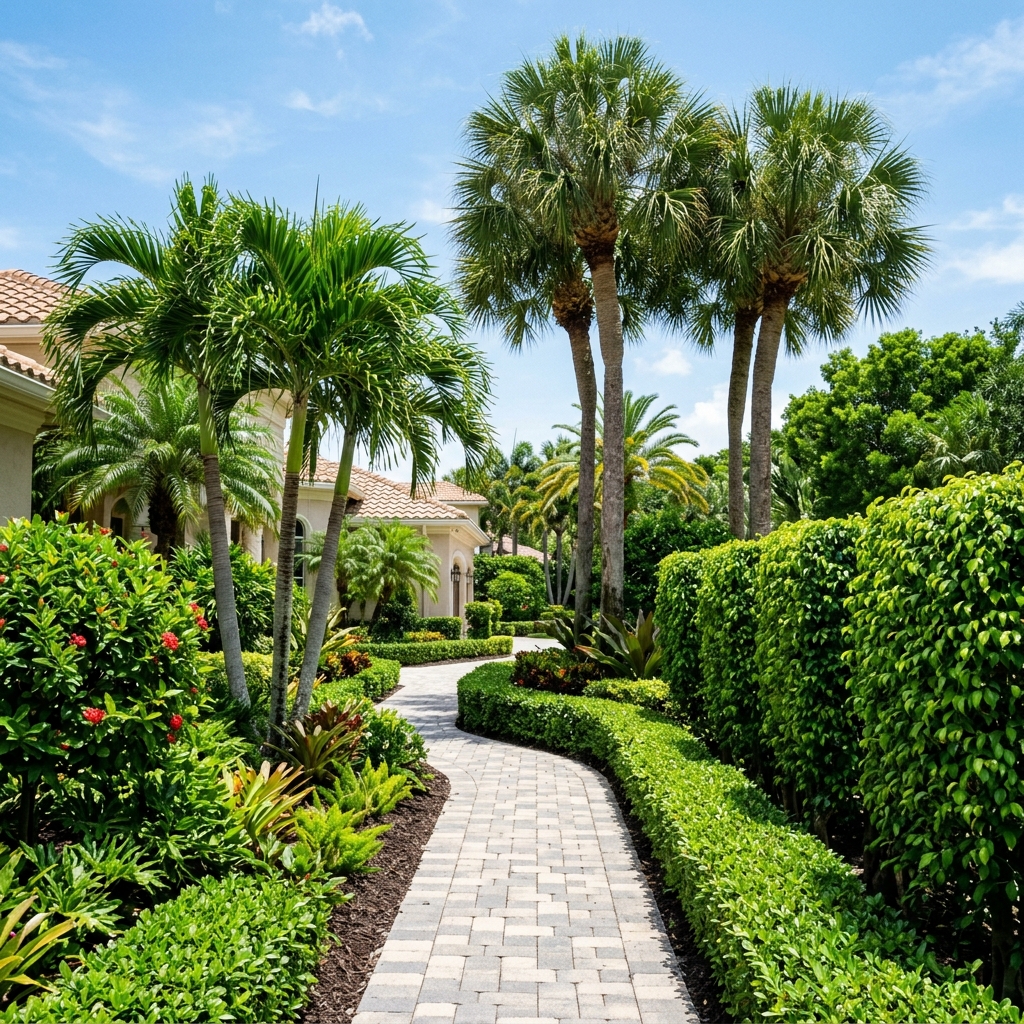 Expert hedge and palm tree pruning services in South Florida